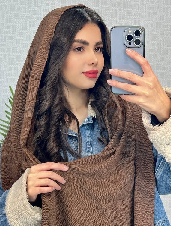 عکس محصول شال پلیسه برشکا ساده قواره 200*80