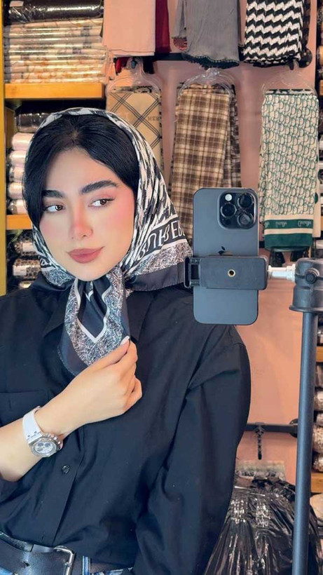 عکس محصول مینی اسکارف پک مشکی سفید