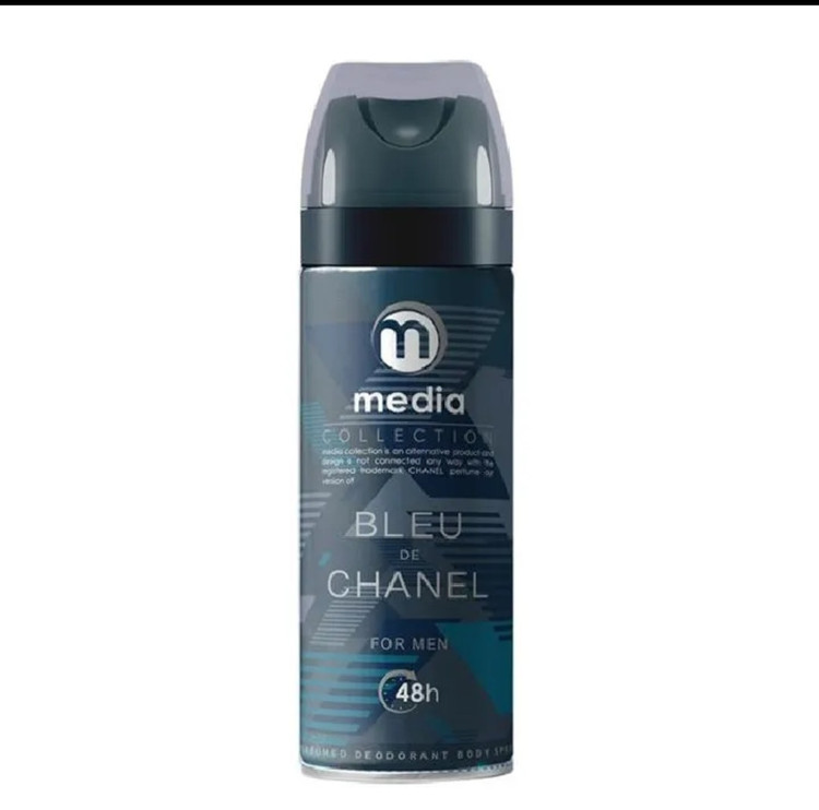 عکس محصول اسپری خوشبو کننده بدن مردانه مدیا مدل blue the chanelحجم ۲۰۰ میلی لیتر