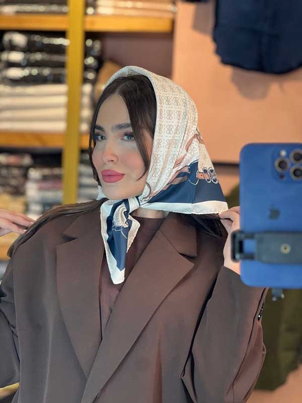 مینی اسکارف ابریشم توییل مجلسی