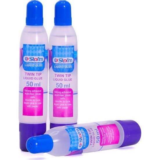 چسب مایع دوطرفه استورم بدون ذره ای پخش شدن مناسب برای کاردستی چسباندن کاغذ پلاستبک چوب شیشه و غیره